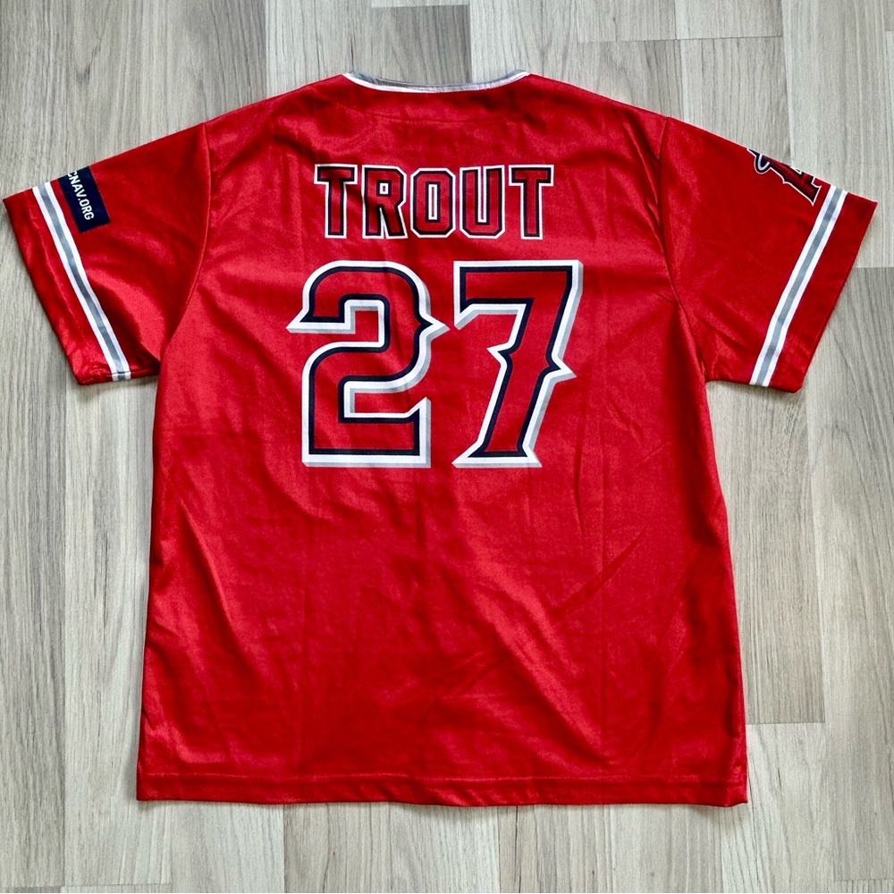 Los Angeles Angels Mike Trout SGA Jersey Size Yth XL Or Adult Small